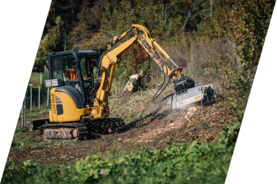 油圧ショベル用FAEミニマルチャー BL0/EX｜伐採・粉砕・草刈りアタッチメント