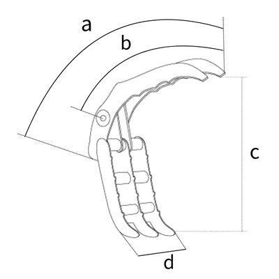 2t,3t,4tクラス　建設機械用ハサミ フォーク ツカミ　16T