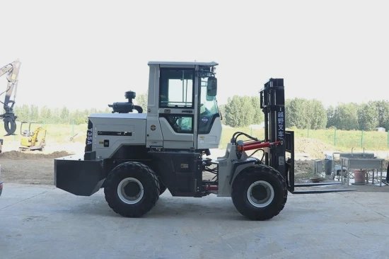 シングルドライブ 3t 中国ディーゼル油圧フォークリフトラフテレインフォークリフト