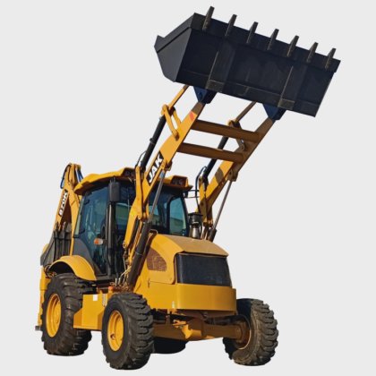 Radlader kleiner Baggerlader mit Hammer