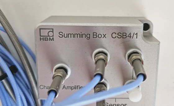 HBM CSB4/1 Summing Box + 3x CFT / 5kN Piezoelectric Force Transducers ...