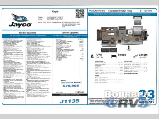 2026 Jayco Eagle 355MBQS