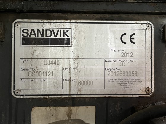 2012 Sandvik UJ440I