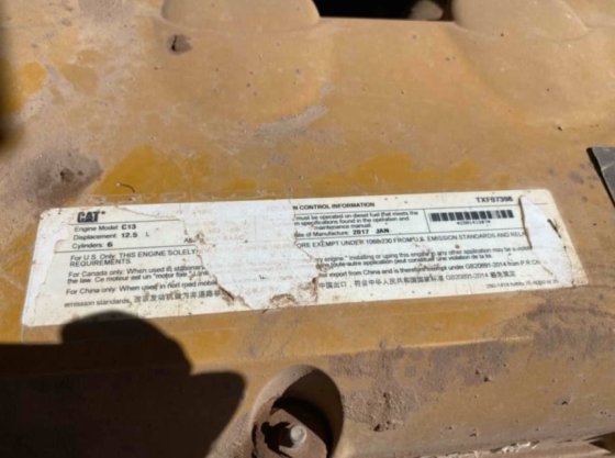 2017 Caterpillar 349D2L