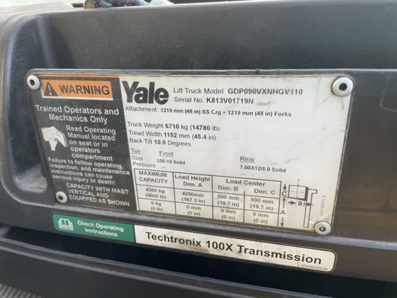 2015 Yale GDP090VX