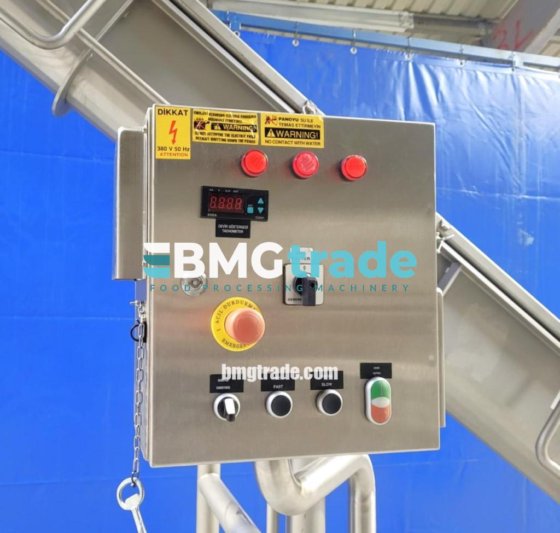 配备 Kromel 产品粉碎机的螺旋输送机