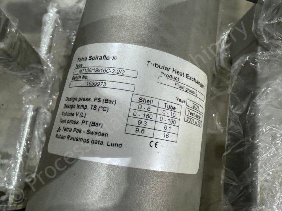 2021 未使用 Tetra Spiraflo スキッド・ヒーター・システム