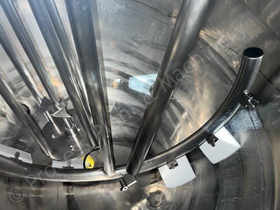 500 升不锈钢夹套罐（表面有刮痕）和高剪切混合器