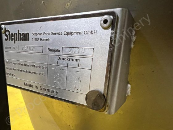 2010 60リットルステファンUM 60 Eダブルジャケットユニバーサルプロセスミキサー