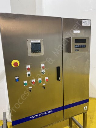 750 升夹套式刮削表面混合罐,配有 Silverson 直列式高剪切混合器