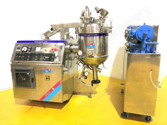 120 Ltr Giusti Jacketed加工罐，侧入式刮削表面过度混合。