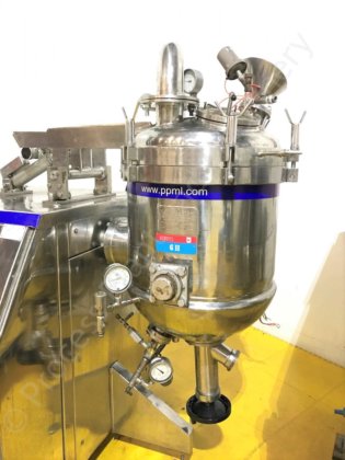 120 Ltr Giusti Jacketed加工罐，侧入式刮削表面过度混合。