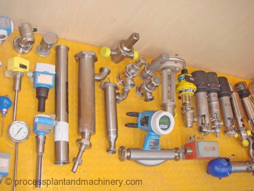 不同的阀门、流量计和备件的范围