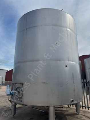 35,000 升不锈钢保温奶油罐，带侧入式搅拌机