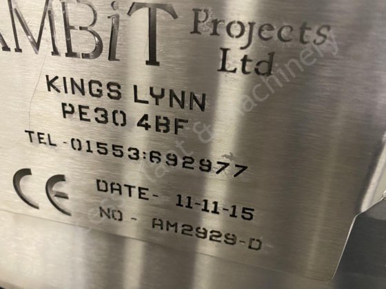 2015 Ambit 不锈钢水果清洗系统 - 年份