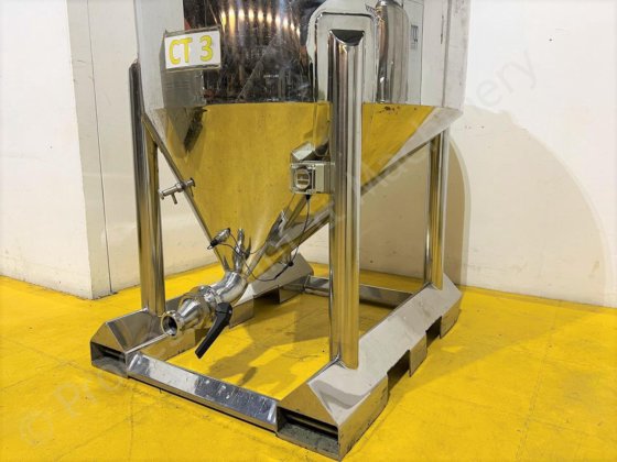 800升316级不锈钢锥形传输罐