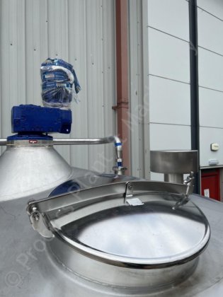 6,000 升不锈钢夹套奶油罐，带多桨搅拌器