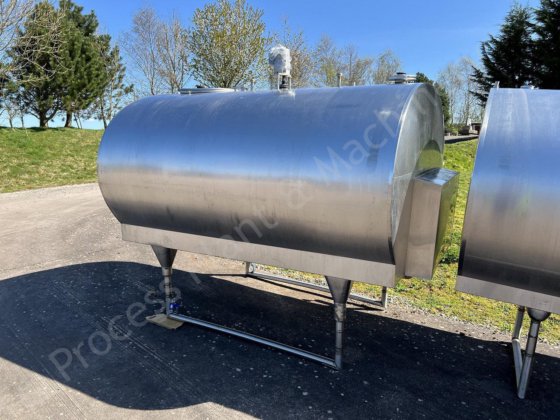 2,500 L ステンレス鋼水平牛乳バルク タンク