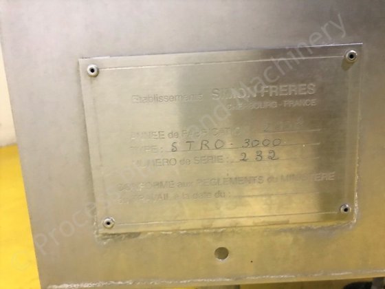 3,000公斤Simon Freres STRO-3000不锈钢黄油仓