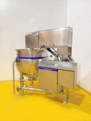 500升316级不锈钢夹套罐，带刮削表面的对转式搅拌器