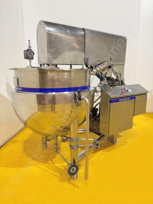 500升316级不锈钢夹套罐，带刮削表面的对转式搅拌器