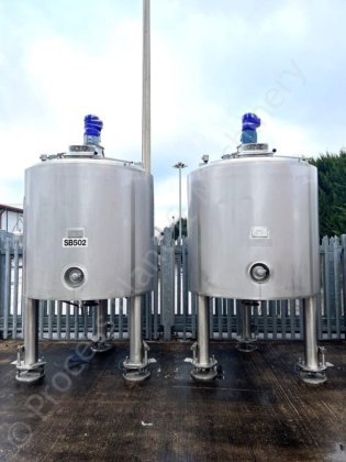 トップマウントパドルミキサー付き3,000Lステンレススチールジャケットタンク