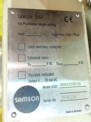 サムソン社製グローブバルブ（ポジショナー付）各種