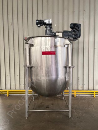 3,000 リットル 316 グレード ステンレス鋼ジャケット付きタンク（逆回転ミキサー付き