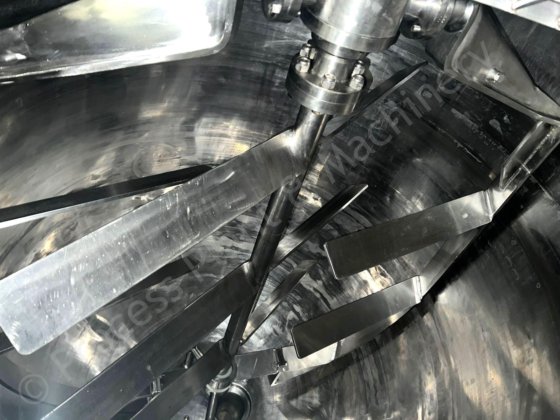 3,000 リットル 316 グレード ステンレス鋼ジャケット付きタンク（逆回転ミキサー付き