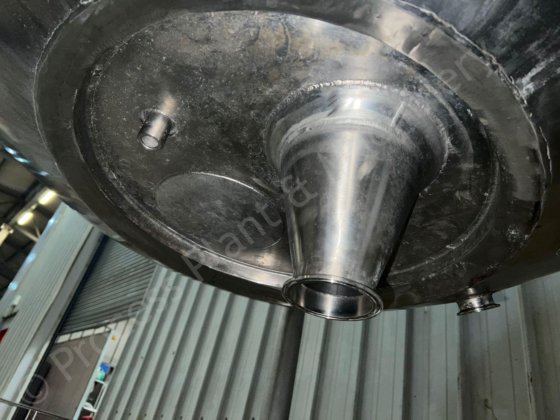 3,000 リットル 316 グレード ステンレス鋼ジャケット付きタンク（逆回転ミキサー付き