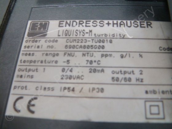 2英寸Endress & Hauser 浊度传感器和显示器