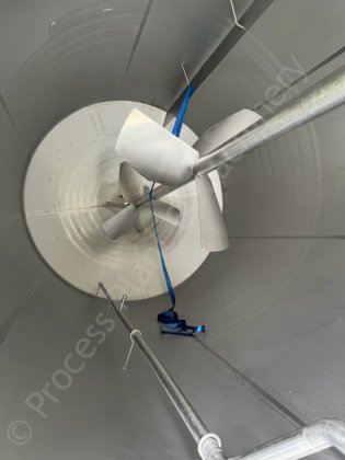 30,500 升不锈钢夹套奶油罐，带多桨搅拌器