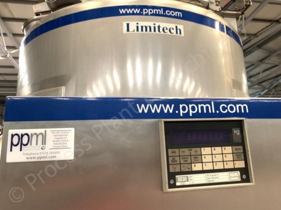 2004年1,200升Limitech水箱,带顶部安装的全刮式表面搅拌器