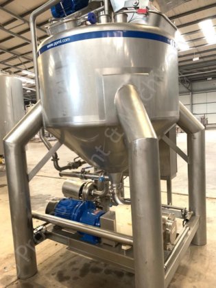 2004年1,200升Limitech水箱,带顶部安装的全刮式表面搅拌器