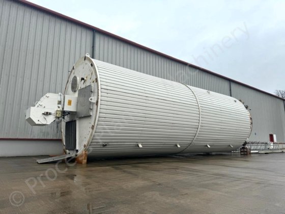 80 立方米不锈钢保温包覆立式粉末筒仓