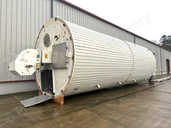 80 立方米不锈钢保温包覆立式粉末筒仓