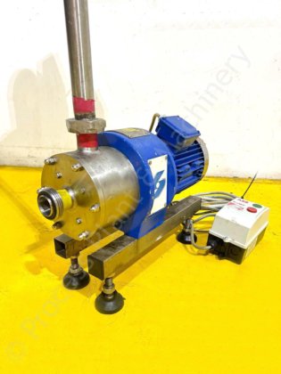 250 L ジャケットタンクとフルスイープミキサー、SILVERSON インラインハイシアーミキサー