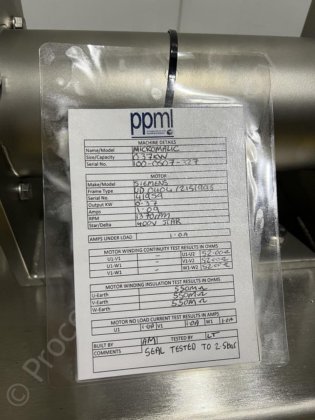 0.37kw ミロマティック ステンレス・スチール・ピン・ミキサー／テクスチャライザー