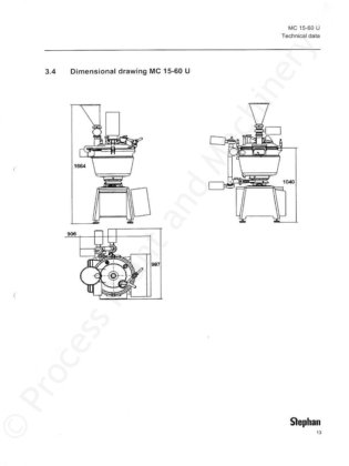 2010 60 Ltr Stephan Microcut MC1560U Double Jacketed Process Mixer in ...