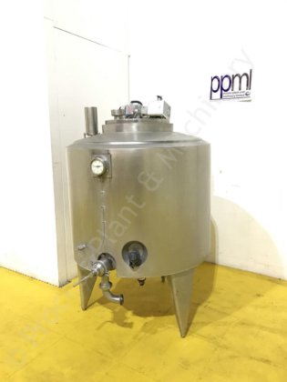 500 Ltr のステンレス鋼はかいミキサーが付いているタンクをジャケットで覆いました