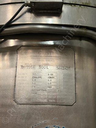 1,000 升朱斯蒂真空额定混合和烹饪生产设备