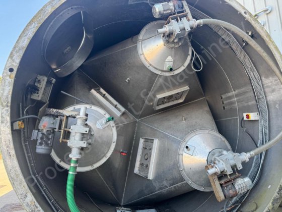 40 立方メートル 3 コンパートメント アルミニウム縦型小麦粉サイロ