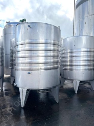 5,000 升 316 级不锈钢夹套储水箱