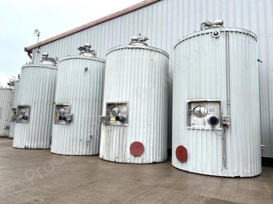 25,000 升 316 级不锈钢夹套隔热包覆罐