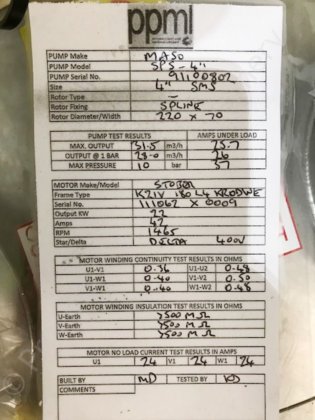 Bomba senoidal MASO SPS-4 de