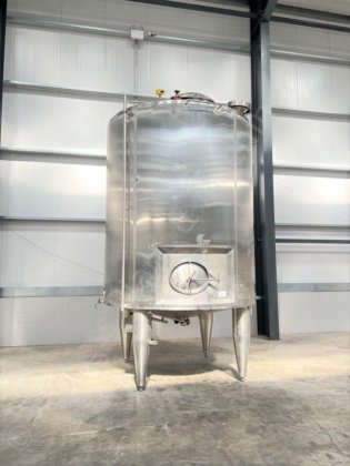 10,000Lステンレススチールジャケット付き垂直貯蔵タンク（サイドエントリー型ミキサー付き