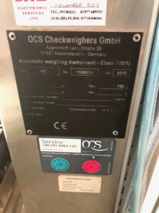 2015 OCS Checkweighers GmbH HC