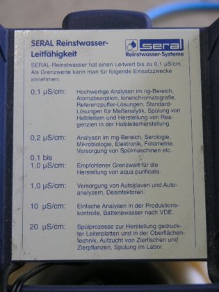 带电导率计的 Seradest USF 800 净水器