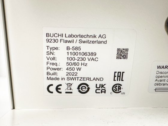 全新 Buchi B-585 300° 球管烤箱