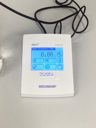 赫思曼 opus® 50 毫升分液器，带 TFT